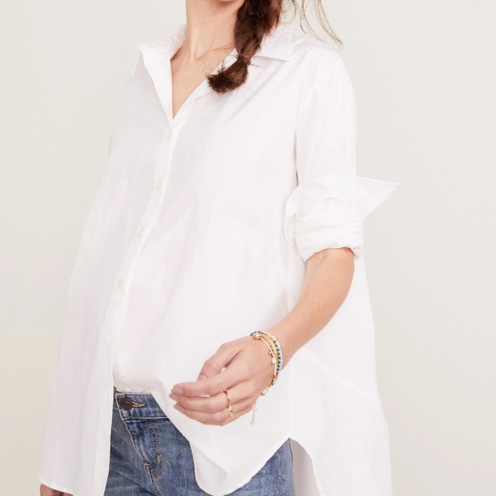 Hatch maternity the classic button down
